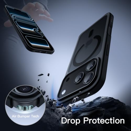 Image of JETech Magnetic Matte Cover Case for iPhone New Pro, Black