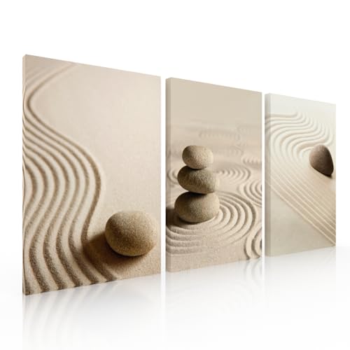 Ideas Creativas In- Set de 3 Cuadros Decorativos Para Recamara Spa Oficina...