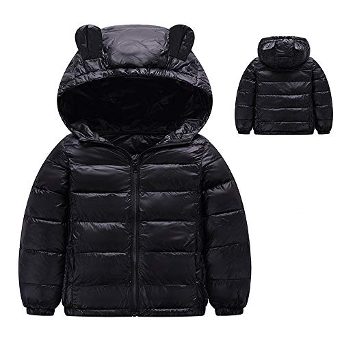 HILEELANG Kids Boy Girl Winter Hooded Puffer Jackets Coats Light Weight Padded Outerwear2