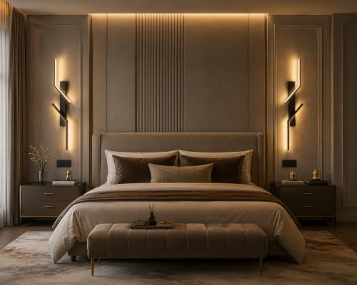 Image of FILLISKA Led Wall Highlighter Light, 3-in-1 Colour Changing, Luxurious Wall Decor (18 Watt Black Double Stick-AM623)