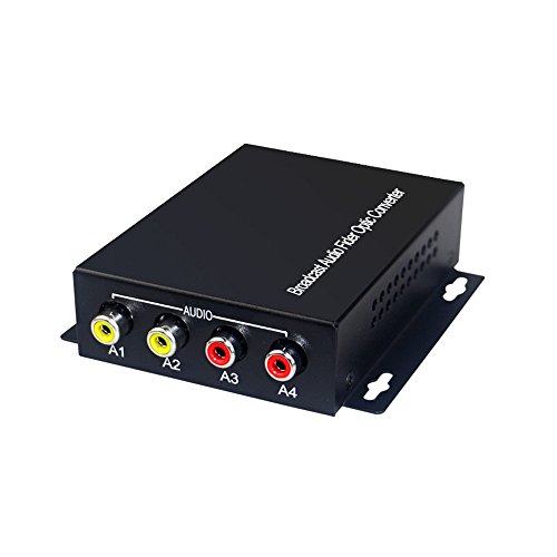 Guantai 2 Ch Audio Over Fc Fiber Optic Extender (Two Way,Bidirecional), Transmitter And Receiver, For Audio Intercom Broadcast System (Tx/Rx) Kit #TOP1