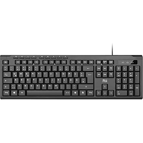 Rii Tastatur Kabelgebunden, PC Tastatur USB Cover