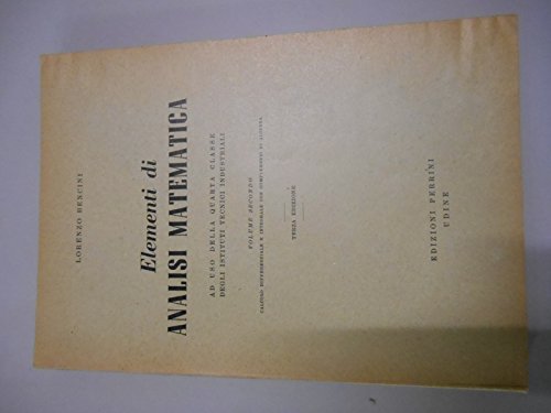  elementi di analisi matematica volume secondo