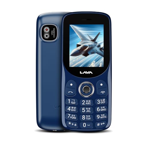 Image of Lava A1 Tejas Dual SIM Keypad Phone with 2'' Big Display | Long-Lasting AI Battery | Type C USB Port | Vibration Alert | FM Radio & MP3 Player | Military-Grade Durability - Blue