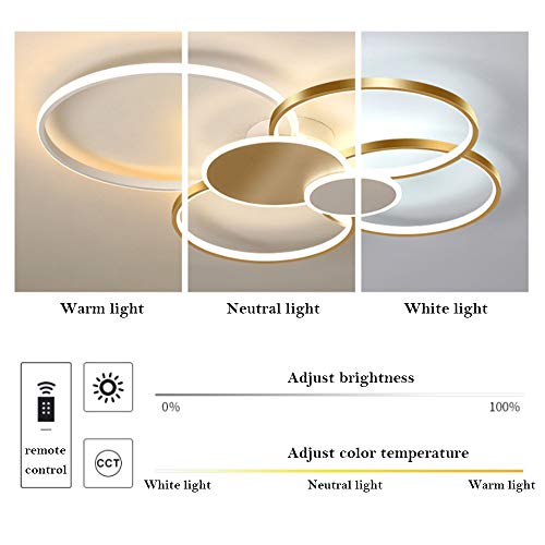 Lumière variable de 3000K à 6000K pour ce plafonnier LED télécommandé géométrique - 7