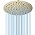 10 Inch Round Rainfall Shower Head, BSTIIU Stainless Steel High Pressure Waterfall Full Body Coverage Shower Head, Ultra Thin Rainfall Shower Head, Brushed Gold