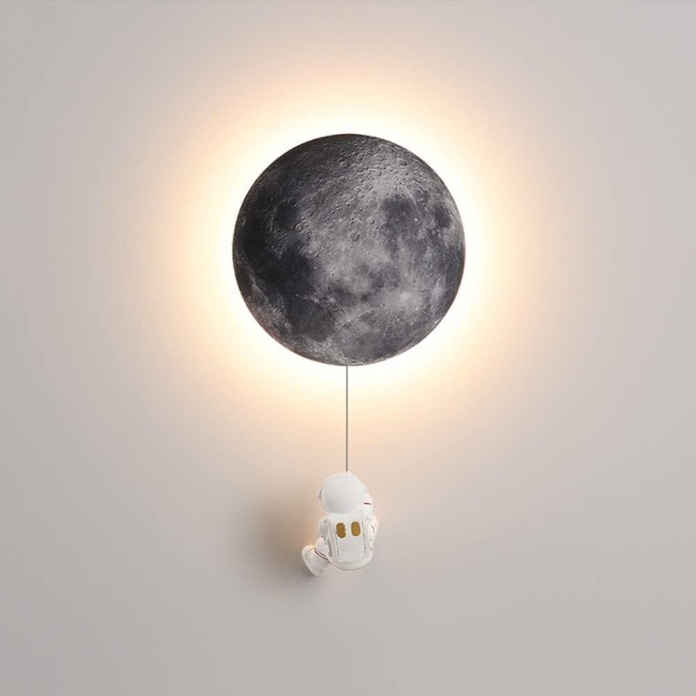 MOYEE Led Children's Room Wall Astronaut Wall Light Planet Wall Lamp, 3000K Warm White Wall Wash Lights Indoor Night Lamps for Kids Bedroom Bedside Nursery/15Cm(20Cm)/One Color/15Cm