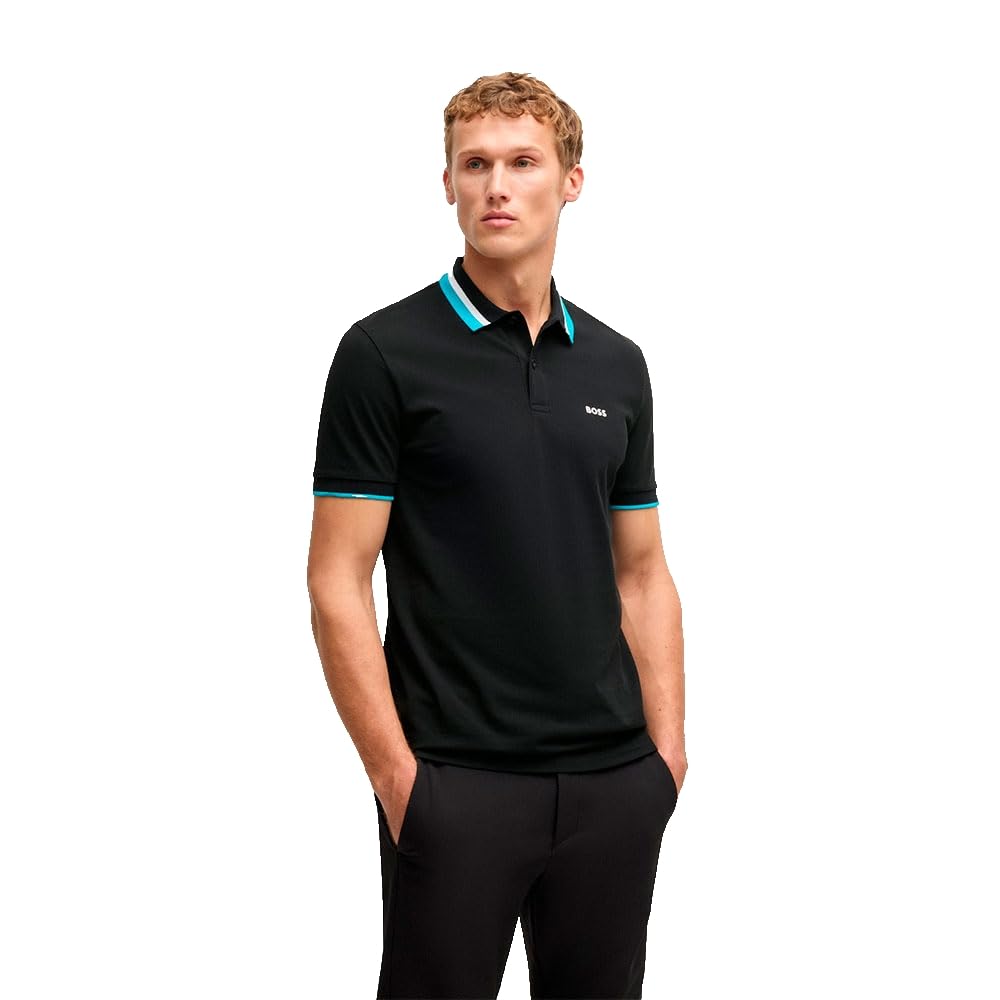 BOSS Green Paddy AP Heritage Mens Polo Shirt - Black 001