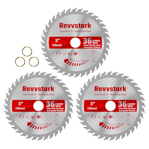 Revvstark 3 Pack 3 Inch 36 Tooth Carbide Circular Saw