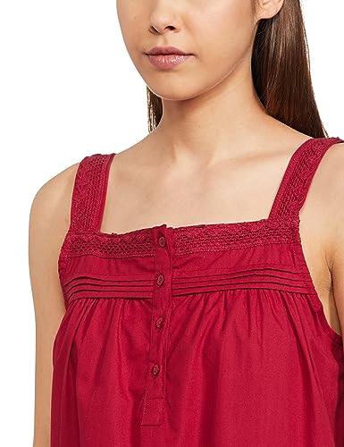 Image of Amazon Brand - Eden & Ivy Women's Cotton Knee Length Sleeveless Nighty