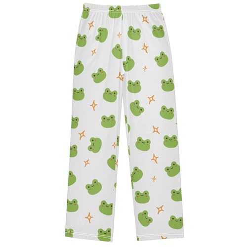 Boy's Pants Cartoon Funny Frog Star Jogger Pants Elastic Waist Long Bottoms Trousers with Pockets 6-14 Years