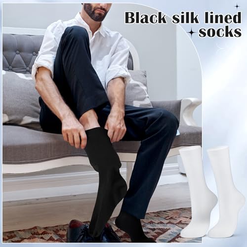 Image of 4 Pairs Silk Liner Socks Ultra-lightweight Hiking Liners Calf Sweat Absorption Socks for Adult