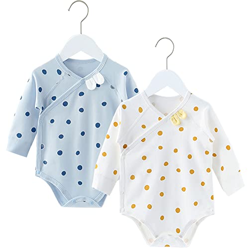 JAHQLIGHT - Pack Bodies Bebe Manga Larga / Body Bebe Cruzado algodón / Body Bebe Recien Nacido Pijamas/ Bodies Bebe niña - Bodies Bebe niño / 1-48 Meses 5 tamaños