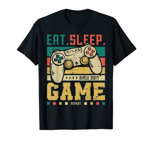 Eat Sleep Game Repeat Since 2017! Das Zocker Geschenke Gamer T-Shirt Cover