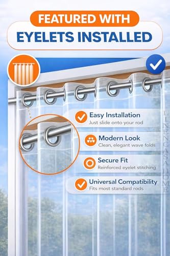 Image of Transparent PVC AC Curtain for Window 5 Feet, Pack of 2, Dustproof and Air Blocking Curtain for Home and Office