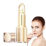 BWDETY Transferproof Clear Color Changing Lipstick,Imaginaryl Lipstick,Gold Crystal Ph Lipsticks Color Changing Lip Stick,Deep Nourishment Long Lasting 24 Hours Glossy Shine Lip Gloss for Women(1PCS)