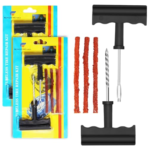 2 Set Kit Riparazione Pneumatici Auto e Moto