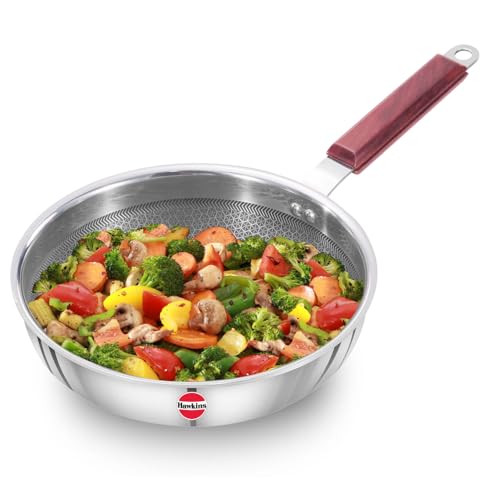 See full amazon price history chart for Hawkins 22 cm Frying Pan, Triply Stainless Steel Shielded Nonstick Fry Pan with Rosewood Handle, Honeycomb, Non Stick, Induction, Silver (NSF22) Hawkins 22 cm Frying Pan, Triply Stainless Steel Shielded Nonstick Fry Pan with Rosewood Handle, Honeycomb, Non Stick, Induction, Silver (NSF22) (B0CWPBKKRX) Amazon Price History, Amazon Price Tracker