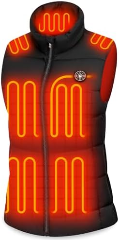 Heated Vest for Women with 16000mAh 7.4v Battery Pack Included, Light Weight 15 Heating Zone Electric Heating Vest