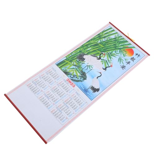 FUNOMOCYA 年用クリアプリント掛け軸年カレンダー 耐久性ある壁掛けプランナー 軽量コンパクト オフィスや家の年間スケジュール管理に