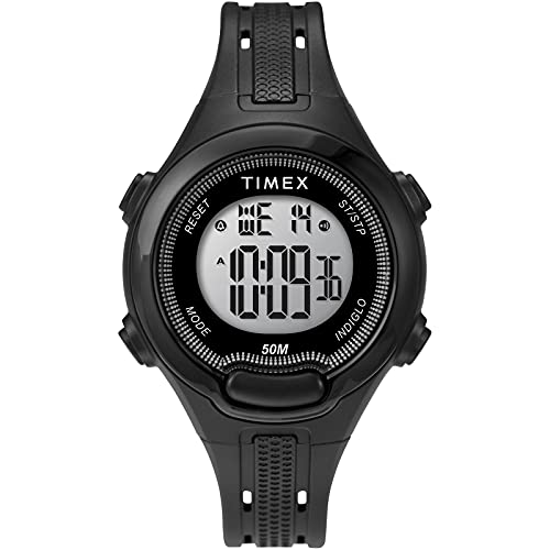 Timex Unisex DGTL Mid-Size 38mm Watch – Black Case with Black Resin Strap