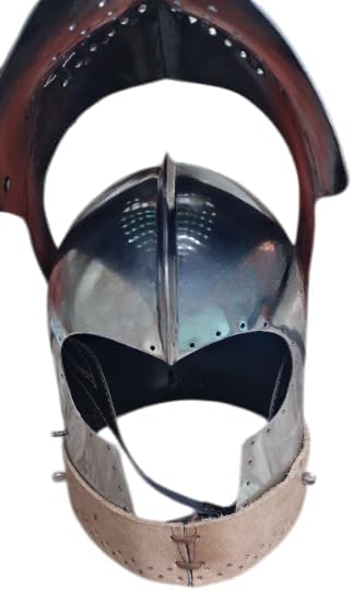 ARTIZANSTORE Handmade Medieval Knight Helmet: 18 Gauge Steel Cosplay Halloween Custume