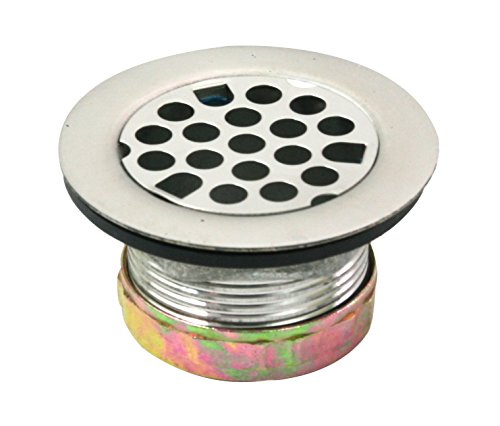 Highcraft Flat Stainless Steel RV Mobile Shower Strainer - Drain Assembly for Bar or Bathroom Sinks