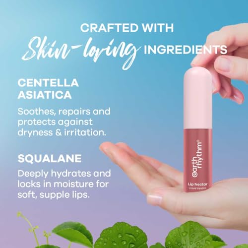 Image of Earth Rhythm Lip Nectar Matte Liquid Lipstick, Weightless, Never Drying, No Mineral Oil 5g - Fig