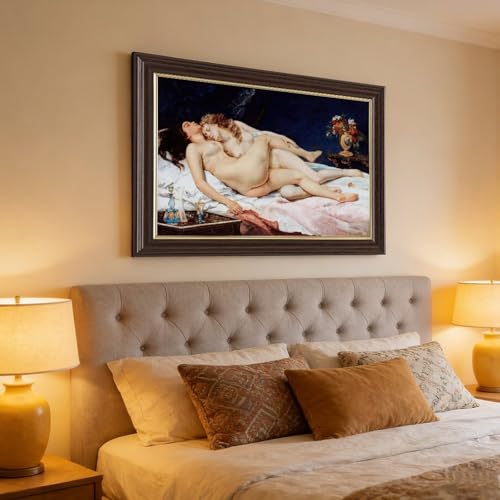 Impression sur toile Le Sommeil de Courbet pour décoration murale