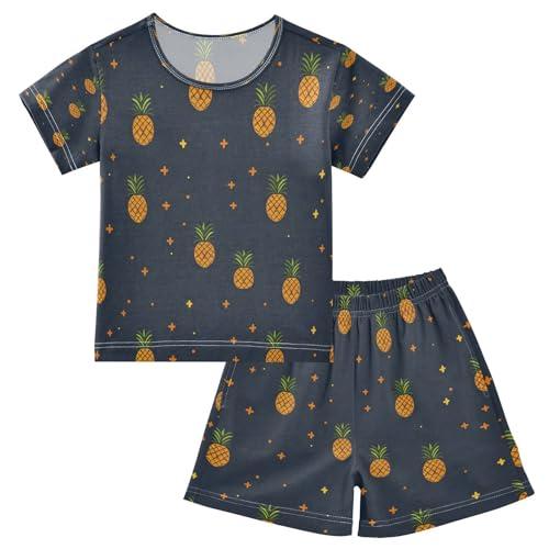 senya Short Sleeve Pajamas Sets Summer Cotton Sleepwear Mini Pineapple