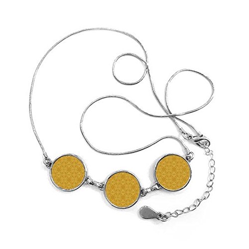 Bijoux collier avec chaîne et pendentif rond motif Thaïlande