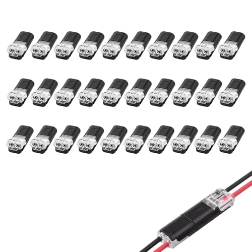 Connecteur Etanche 2 Fils, 30 Pièces Connecteur 12v, Connecteur Electrique Etanche, Connecteur Etanche, Connecteur Electrique 12v, Connecteur 2 Broches, Connecteur...