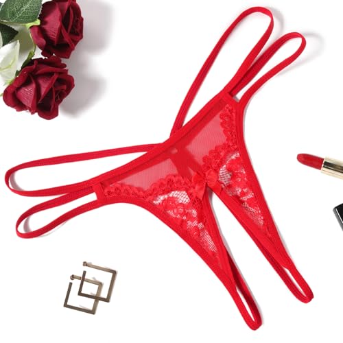Image of Avidlove Women Lace Panties Floral Lace Briefs Mesh Hollow Out G-String Thongs T-back Underwear 1-4 Pack