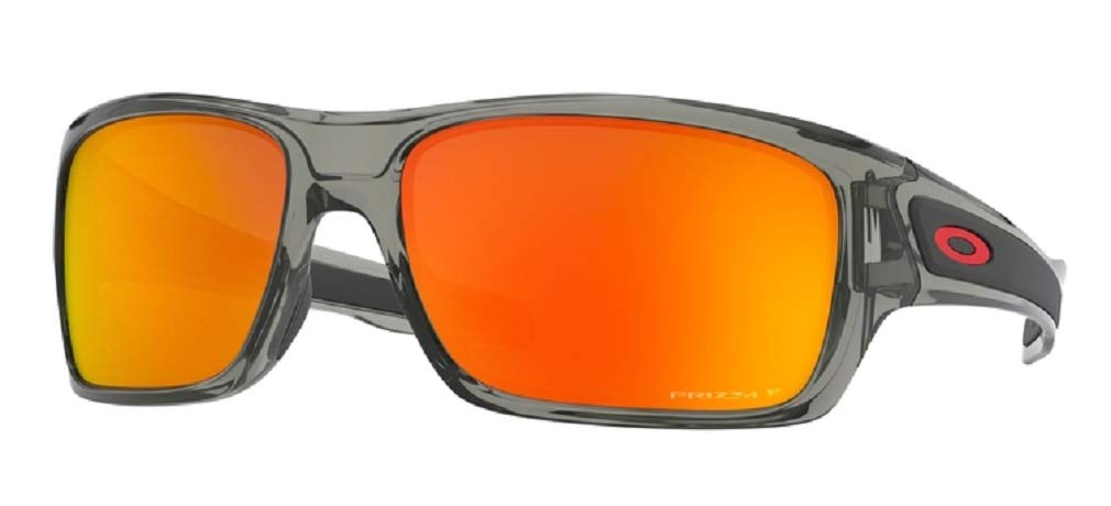 Oakley Turbine OO9263 926357 63M Grey Ink/Prizm Ruby Polarized Sunglasses For Men+BUNDLE Accessory Leash Kit + BUNDLE with Designer iWear Eyewear Kit