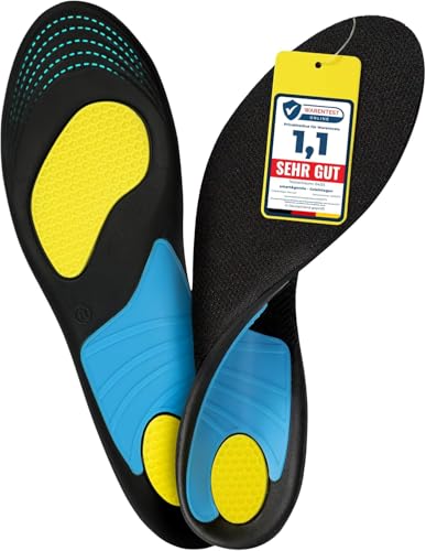 Einlegesohlen Arbeitsschuhe für Beruf, Alltag und Sport - Einlegesohle Gel mit optimaler Stoßdämpfung und Stabilisierung 42/45 EU, zuschneidbar für Größe 42 bis 46 Einlegesohlen Arbeitsschuhe für Beruf, Alltag und Sport - Einlegesohle Gel mit optimaler Stoßdämpfung und Stabilisierung 42/45 EU, zuschneidbar für Größe 42 bis 46