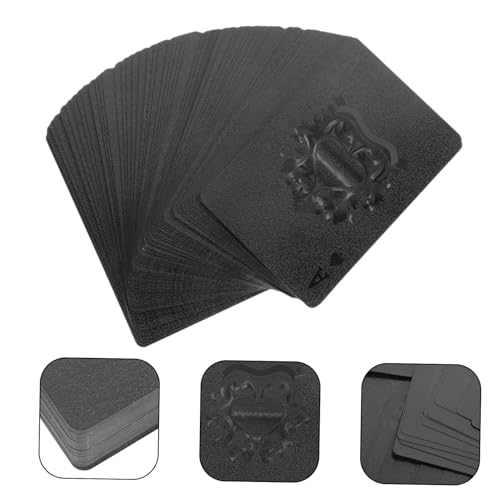 FRCOLOR wasserdichte Pokerkarten aus Dickem Kunststoff mit Einzigartigem Design Langlebig und Reißfest für Unterhaltung Tischspiele und Zaubervorführungen Handlich und Leicht Tragbar – Bild 4