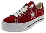 CONVERSE ONE STAR PLATFORM SCARPE SPORTIVE DONNA ROSSE