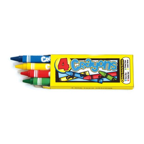 KIDS RULE 4PK CRAYONS - Basic Supplies - 12 Pieces