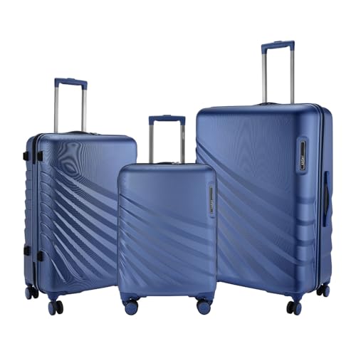 Image of Safari Select Polaris PRO Set of 3 Cabin Medium Large Check-in Trolley Bag Hard Case Polycarbonate 8 Wheels with 360 Degree Rotation Recessed TSA Lock Trolley Bags for Travel Suitcase for Travel Blue