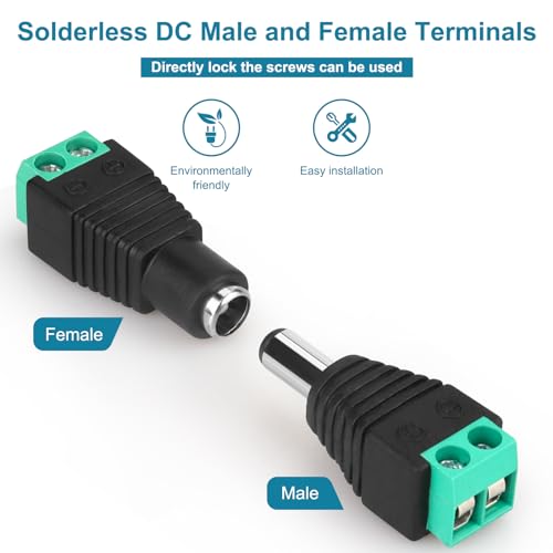VWEICYY DC Adapter Plug 5.5mm x 2.1mm,10 Pair (10 x Male + 10 x Female) by VWEICYY - Used condition - Image 4