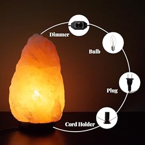 Medium 8-10 Inches (7-11 lb) 100% Authentic Himalayan Pink Salt Lamp – Handcrafted with Dimmable Switch, Wooden Base, and Bulb Replacement Included Medium 8 10 Inches 7 11 lb 100 Authentic Himalayan Pink Salt Lamp–Handcrafted with Dimmable Switch Wooden Base and Bulb Replacement Included