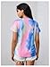 Verdusa Women's Short Sleeve Crewneck Tie Dye Tee Shirt Top Multicolor M