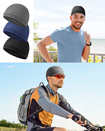 Image of 9 Pcs Cooling Skull Cap Camo Liner Sweat Wicking Lightweight Cycling Cap Running Hat for Men Women