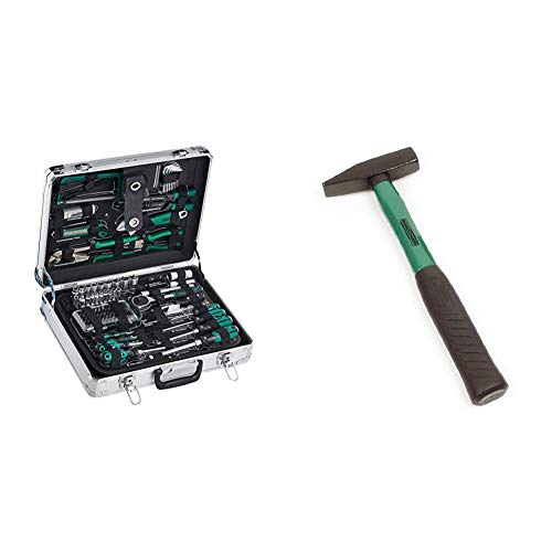 Brüder Mannesmann 124-tlg. Werkzeugsatz im Alukoffer, M29072 & Mannesmann Schlosserhammer 500 g, M76515