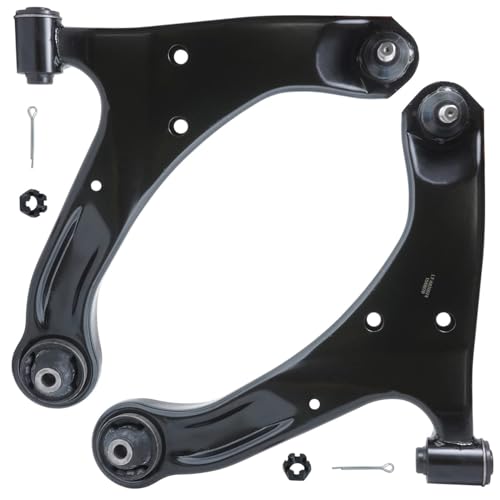 Image of Detroit Axle - 8pc Front End Kit for 2006-2013 Suzuki Grand Vitara, 2 Lower Control Arms with Ball Joints 2 Sway Bars 4 Inner Outer Tie Rods 2007 2008 2009 2010 2011 2012 Suspension Replacement
