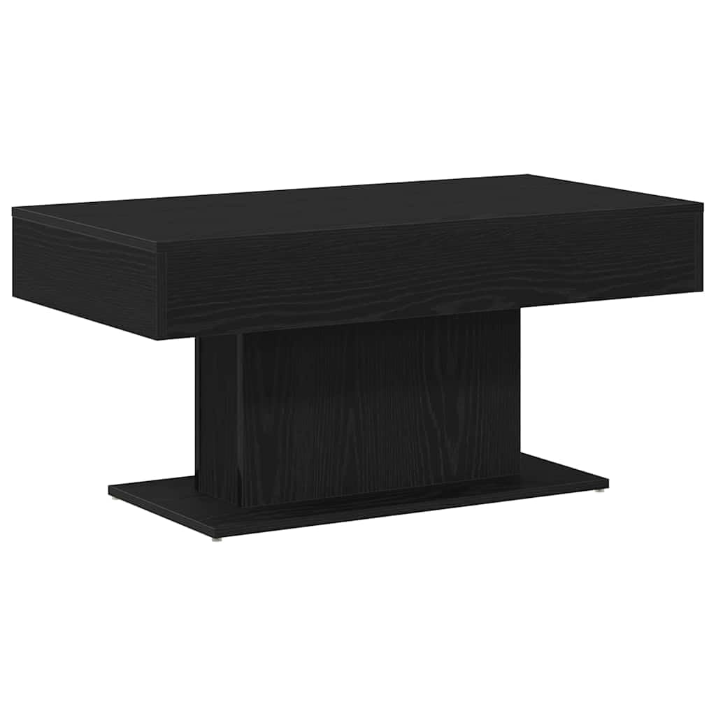 Table Basse Chêne Noir 96x50x45cm en bois d'ingénierie rectangle pour salon chic