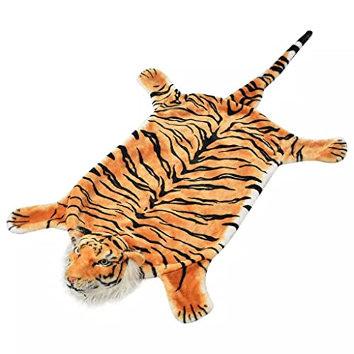 OUSEE Tigerfell Teppich Plüsch 144 cm Braun
