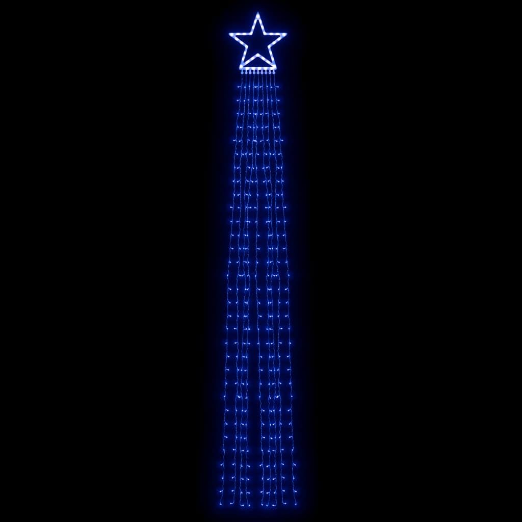 Weihnachtsbaum-Beleuchtung 320 LEDs Blau 375 cm, energiesparende LED Lichterkette mit 8 Modis, transparentes Kabel, IP44 wasserdicht, für Innenbereich, Außenbereich, Balkon, Garten