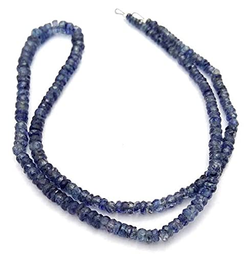 Saphir bleu perles rondelles facettées 1 mm 3 mm LKBEADS E0548 fil 15 pouces pour bijoux