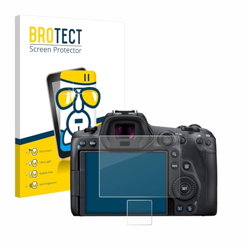 BROTECT Schutzglas für Canon EOS R5 Schutzfolie Panzer Folie Glas Made in Germany [Extrem Kratzfest 9H, Anti-Fingerprint, Ultra-Transparent]